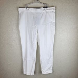 NWT Jules & Leopold Women's White Stretch Pull On Slim Leg Capri XL
